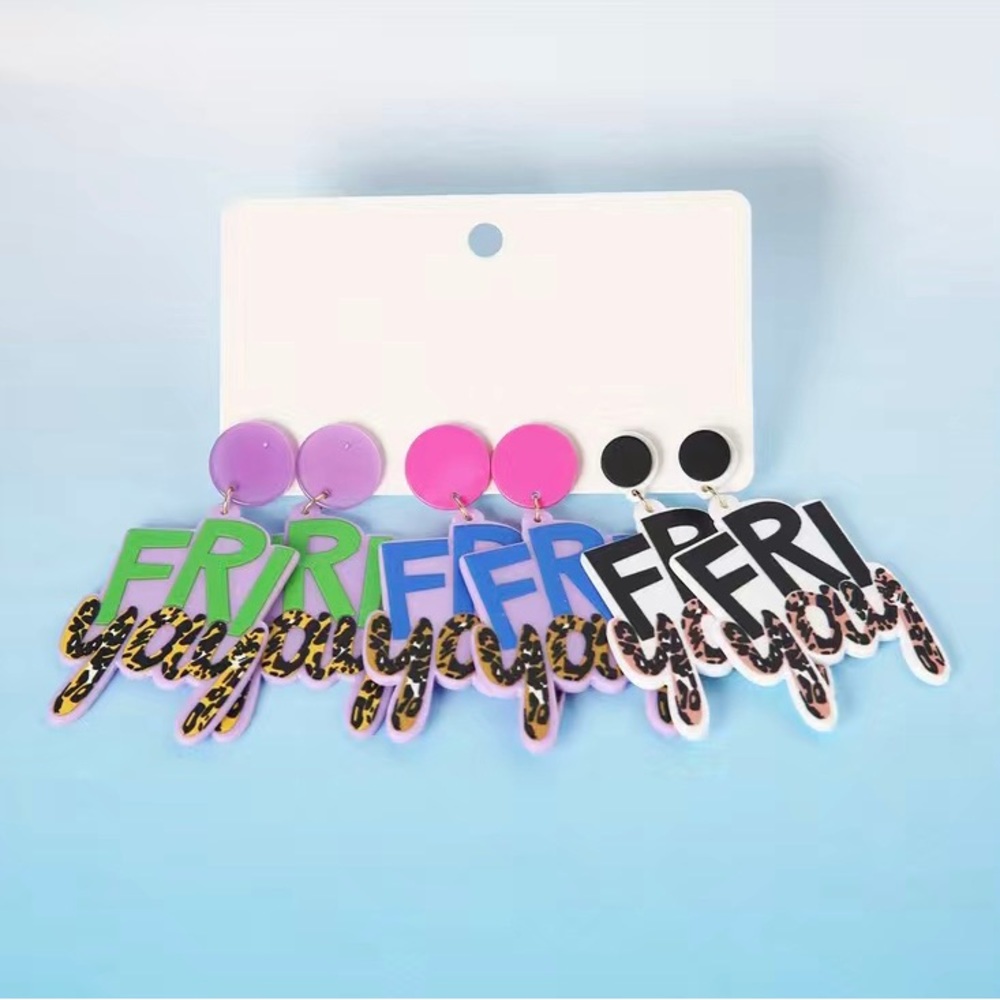 All 3 Pair FRI YAY Earrings